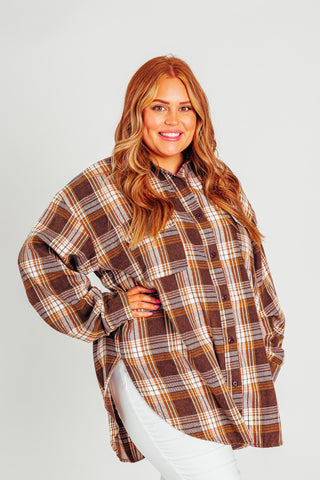 What You're Missing Flannel - CURVY *Final Sale*