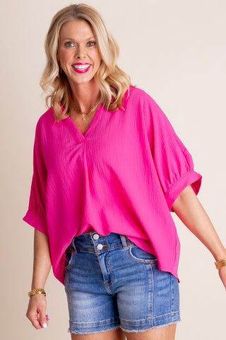 Serene Springs V Neck Top *Final Sale*