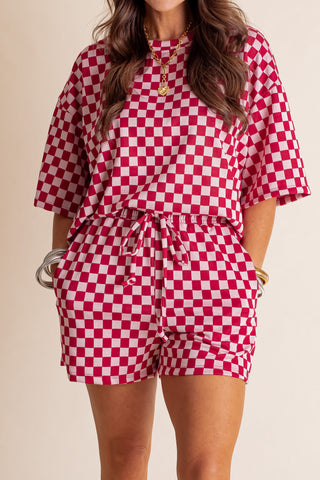 Better With You Checkered Top and Shorts Set