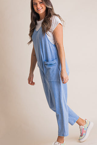 Spring In My Step Mineral Washed Jumpsuit