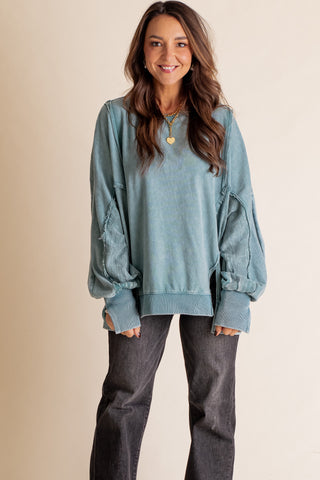 Keep The Rhythm Mineral Wash Pullover