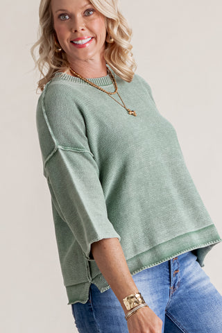 Look Forward Mineral Wash Sweater