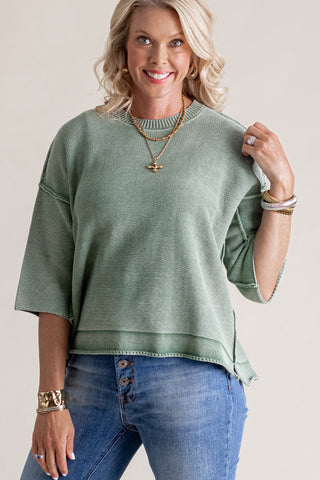 Look Forward Mineral Wash Sweater