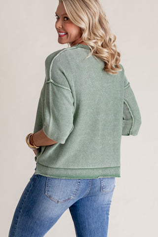 Look Forward Mineral Wash Sweater