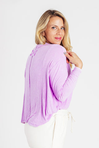 Come Hideaway Ribbed Pocket Top *Final Sale*
