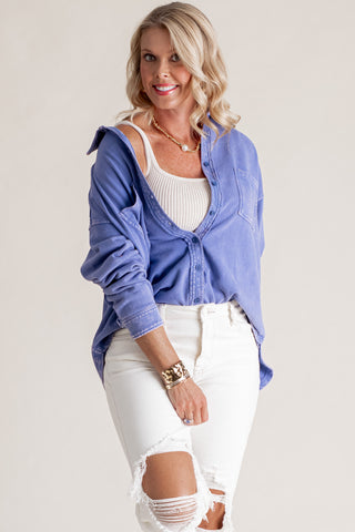 Come Alive Button Down Top