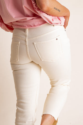 Dove Mid Rise Straight Leg Jeans