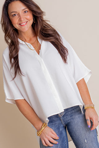 Most Reliable Button Down Top *Final Sale*