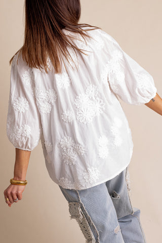 Flirty and Floral Button Down Top