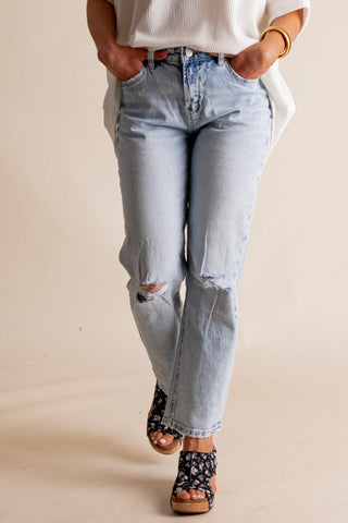 Kimber High Rise Straight Leg Jeans