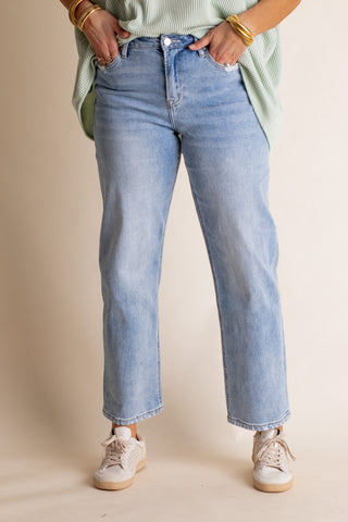 Tabby High Rise Straight Leg Jeans