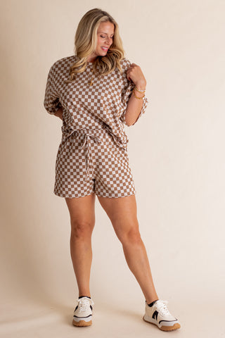 Better With You Checkered Top and Shorts Set