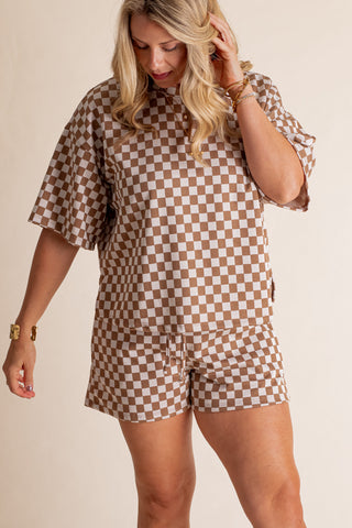 Better With You Checkered Top and Shorts Set