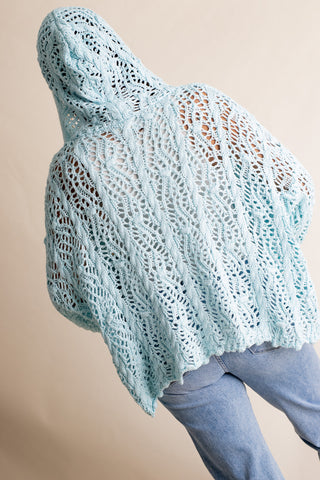 Stitched Together Crochet Hooded Cardigan