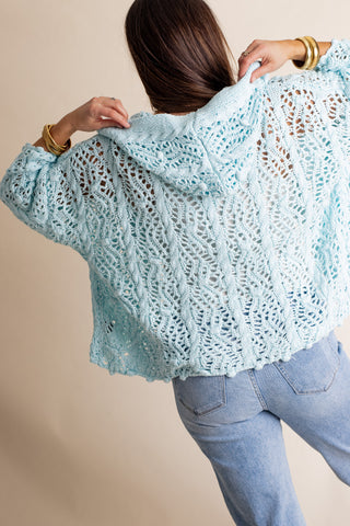 Stitched Together Crochet Hooded Cardigan