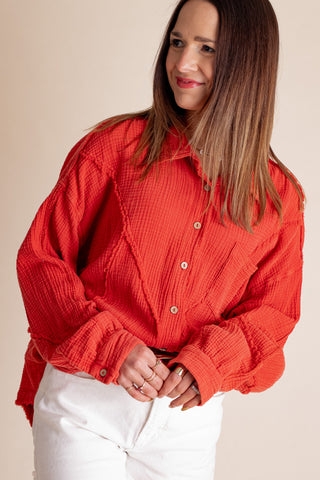 Ember Glow Button Down Top