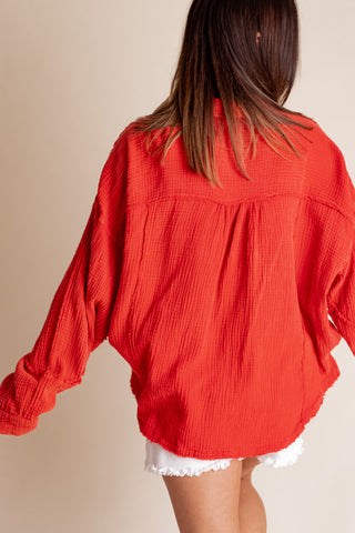 Ember Glow Button Down Top