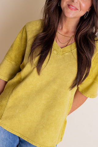 Bright Days Ahead V Neck Top *Final Sale*