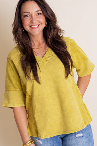 Bright Days Ahead V Neck Top