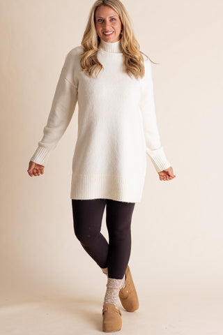 Always Present High Neck Sweater Dress