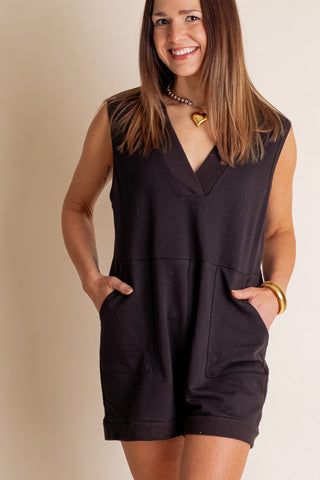 Eyes Wide Open V Neck Romper