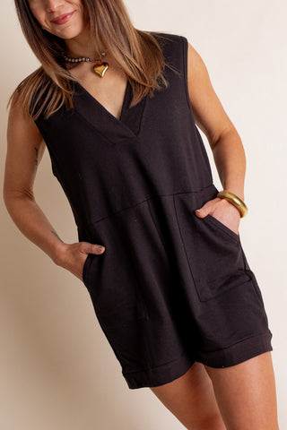 Eyes Wide Open V Neck Romper