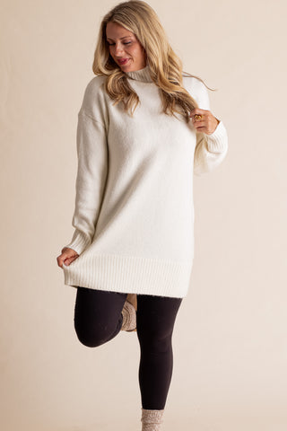 Always Present High Neck Sweater Dress