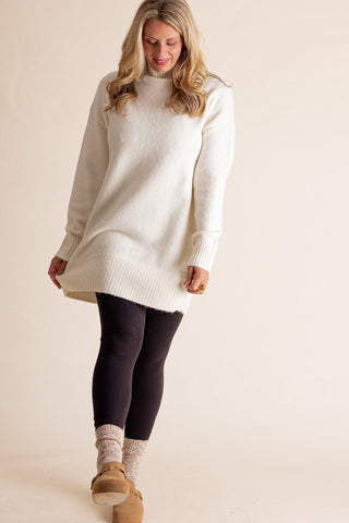 Always Present High Neck Sweater Dress