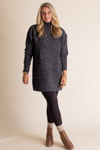 Always Present High Neck Sweater Dress