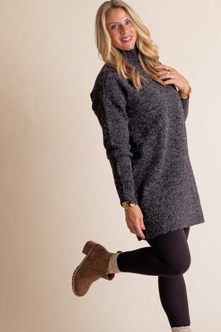 Always Present High Neck Sweater Dress