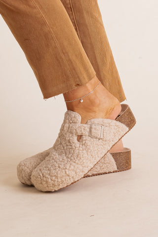 Magnolias Sherpa Slip-On Clogs