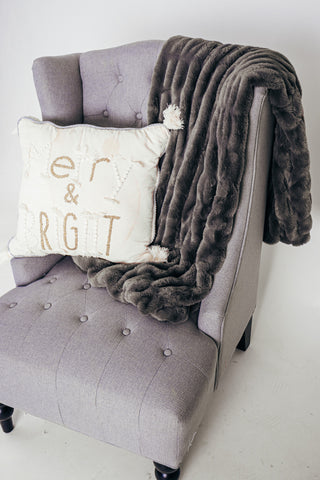Living In Luxury Faux Fur Throw Blanket