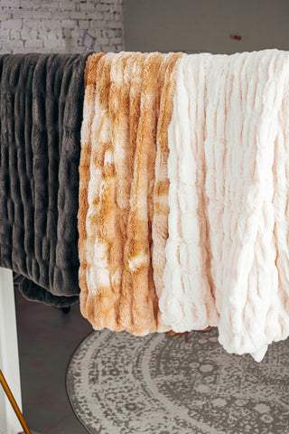 Living In Luxury Faux Fur Throw Blanket