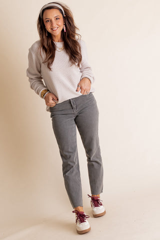 Nina High Rise Straight Leg Jeans