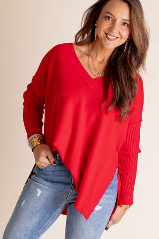 Say You Won't V Neck Sweater