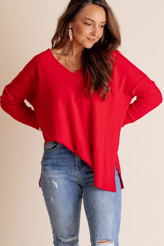 Say You Won't V Neck Sweater