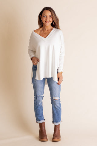 Say You Won't V Neck Sweater