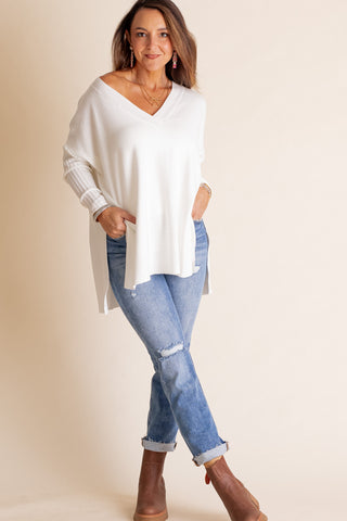 Say You Won't V Neck Sweater