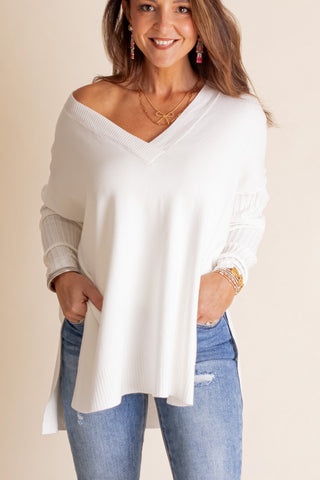 Say You Won't V Neck Sweater