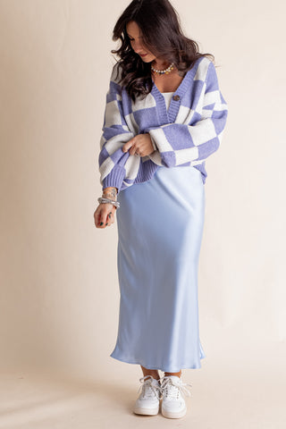 Always Fearless Satin Midi Skirt