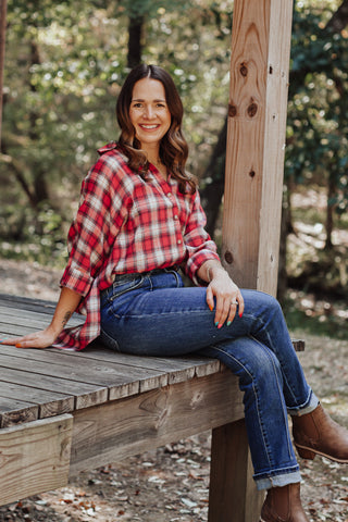 My Baby Flannel Button Down Top