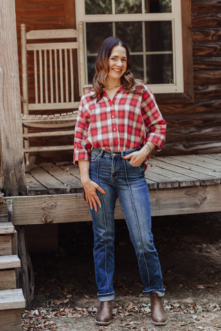 My Baby Flannel Button Down Top