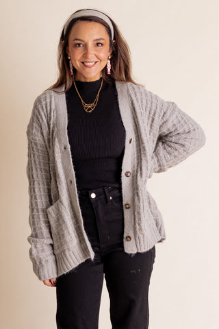 One And Only Texurted Sweater Cardigan