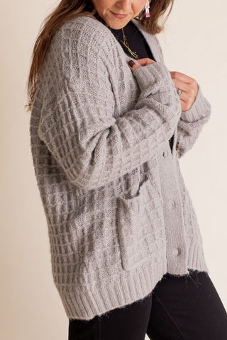 One And Only Texurted Sweater Cardigan