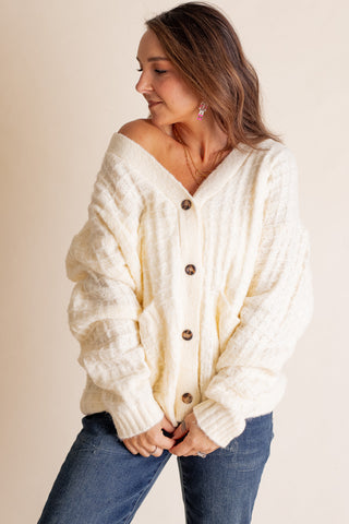 One And Only Texurted Sweater Cardigan