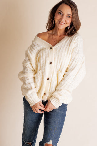 One And Only Texurted Sweater Cardigan