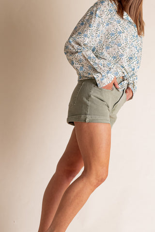 Becca High Rise Cuffed Shorts