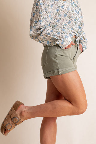 Becca High Rise Cuffed Shorts