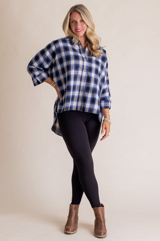 My Baby Flannel Button Down Top *Final Sale*