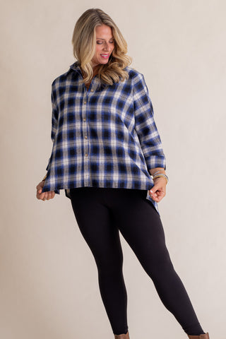 My Baby Flannel Button Down Top *Final Sale*